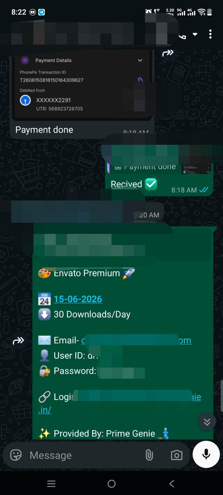 Prime Genie Group Buy designer tools subscription customer activation proof screenshot 33